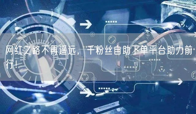 网红之路不再遥远，千粉丝自助下单平台助力前行！